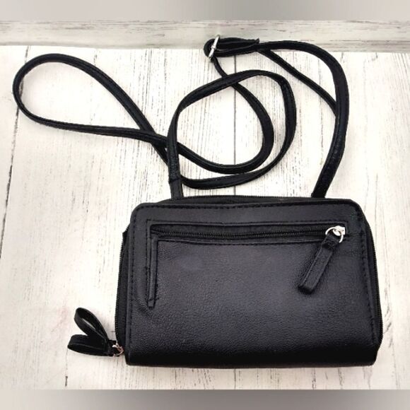 Crossbody Black Travel Bag Purse Multi Compartments New - Picture 8 of 10